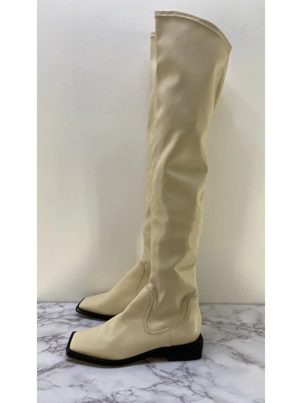 Schutz Eggshell Guily Up Over the Knee Boots 6.5